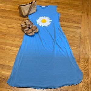Blue Sunflower maxi Dress L
